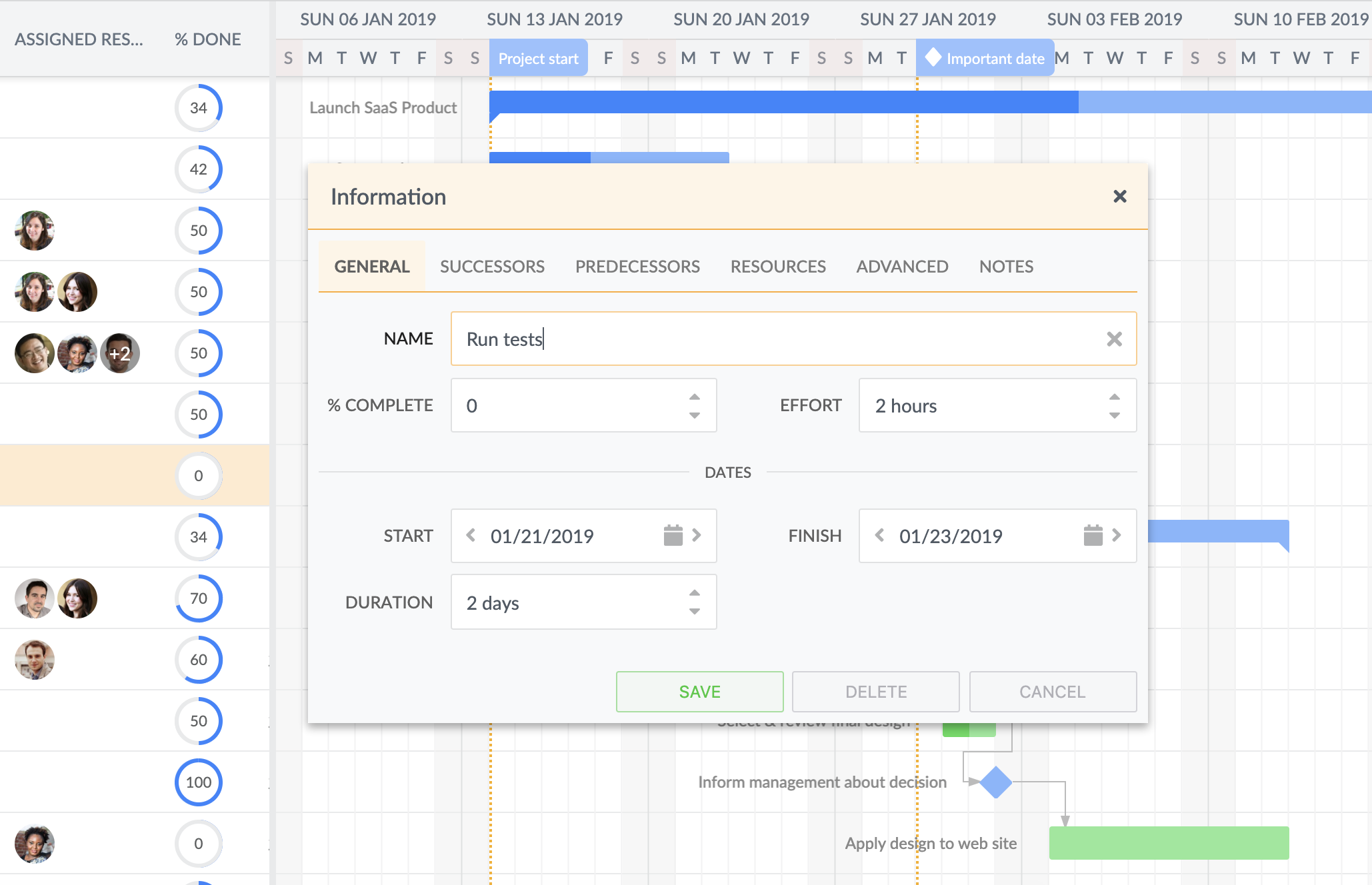 Vue Gantt has tons of features